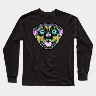 Rottweiler - Day of the Dead Sugar Skull Dog Long Sleeve T-Shirt